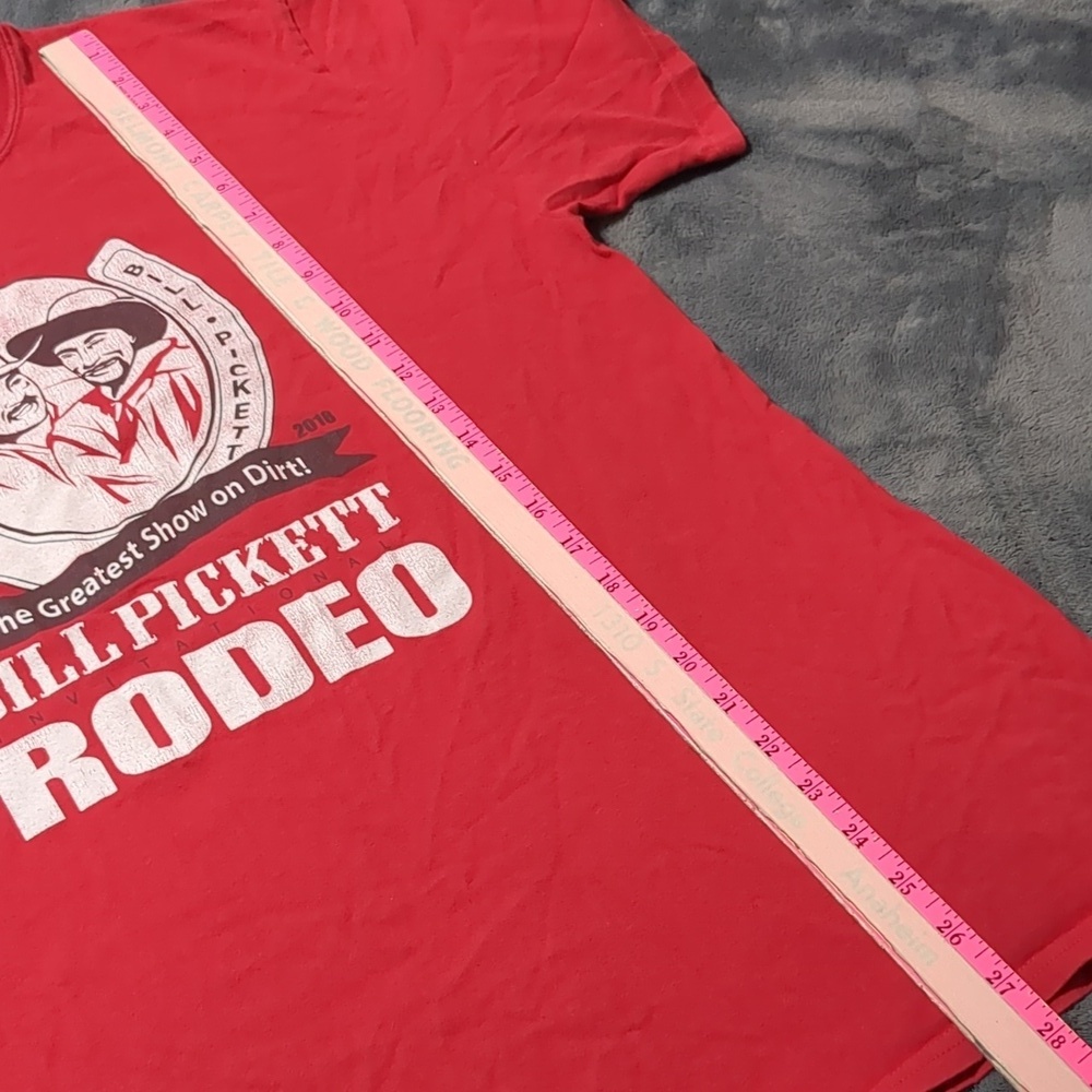 Bill Pickett Shirt Red Rodeo 34th Anniversary Lu Vason 2018 Tee Size Large - Picture 7 of 7